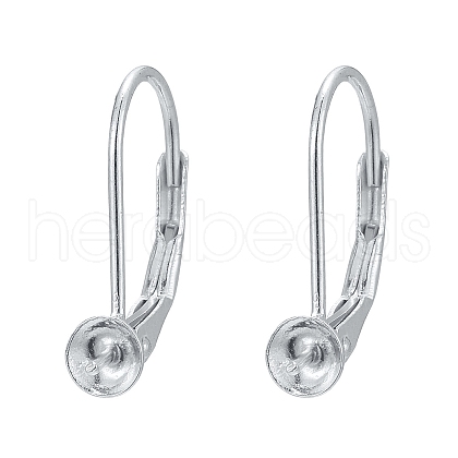 925 Sterling Silver Leverback Earring Findings STER-I014-13S-1