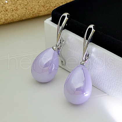 Brass Plastic Hoop Earrings WG47D07-06-1