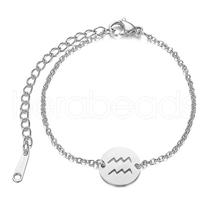 Tarnish Resistant 201 Stainless Steel Link Bracelets STAS-T040-JN009-11-1