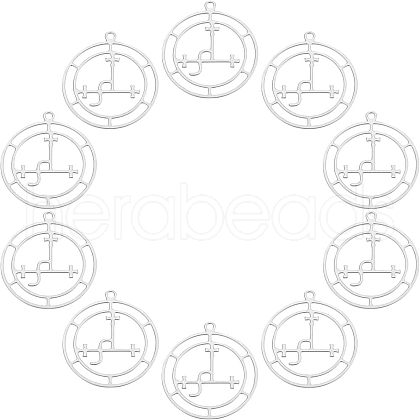 Unicraftale 10Pcs 304 Stainless Steel Sigil of Lilith Pendants STAS-UN0028-57-1