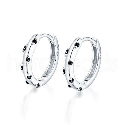 Elegant S925 Sterling Silver Hoop Earrings EH3926-4-1