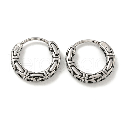 316 Surgical Stainless Steel Hoop Earrings EJEW-D096-19K-AS-1