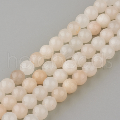 Natural Pink Aventurine Gemstone Round Bead Strands X-G-R288-6mm-1