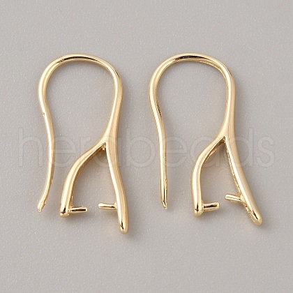 Brass Earring Hooks KK-WH0031-43G-1