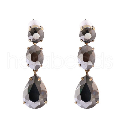 Sparkling Waterdrop Shaped Colorful Rhinestone Earrings for Women - Fashionable and Unique ST4849942-1