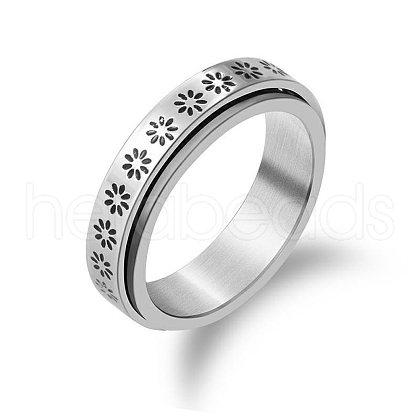 Stainless Steel Rotating Fidget Band Ring MATO-PW0001-059C-04-1