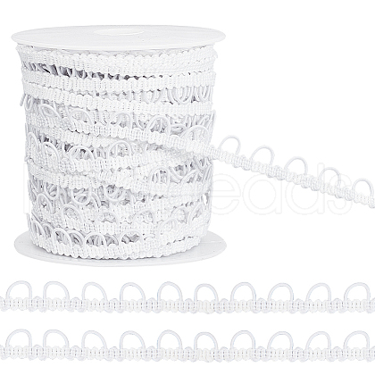 BENECREAT 22.5 Yards Nylon Elastic Ribbons with Loops OCOR-BC0006-79-1