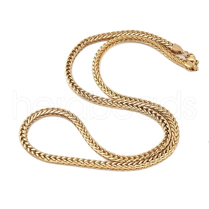 Ion Plating(IP) 304 Stainless Steel Snake Chain Necklaces NJEW-Q337-03B-G-1-1