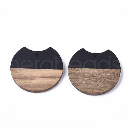 Resin & Walnut Wood Pendants RESI-T023-A-11C-1