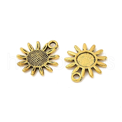 Tibetan Style Alloy Pendant Cabochon Settings GLF1377Y-1