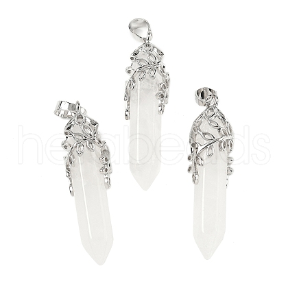 Natural Quartz Crystal Pendants G-M450-01P-12-1