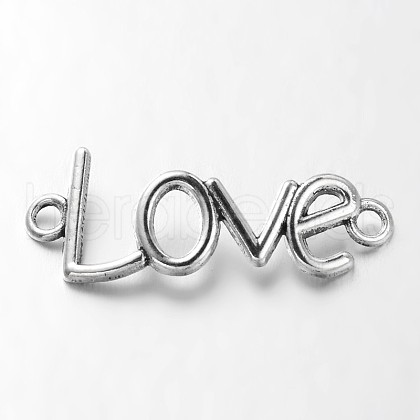 Tibetan Style Alloy Word Love Links connectors TIBE-Q035-009AS-NR-1