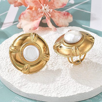 304 Stainless Steel Finger Rings RJEW-S396-02G-1