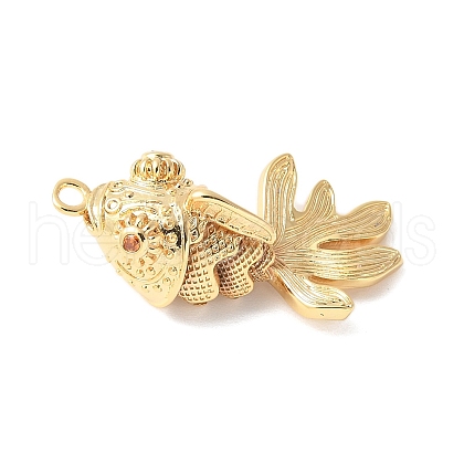 Brass Micro Pave Clear Cubic Zirconia Pendants KK-U064-18C-G-1
