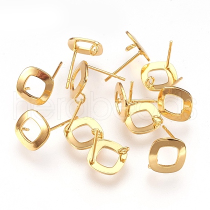 304 Stainless Steel Stud Earring Findings STAS-G176-03G-1