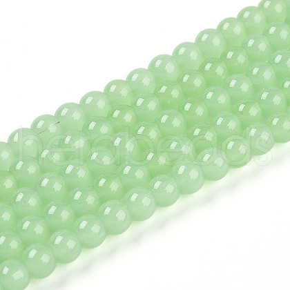 Imitation Jade Glass Beads Strands GLAA-T032-J4mm-03-1