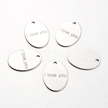 Non-Tarnish Spray Painted Stainless Steel Pendants STAS-I048-L24-1