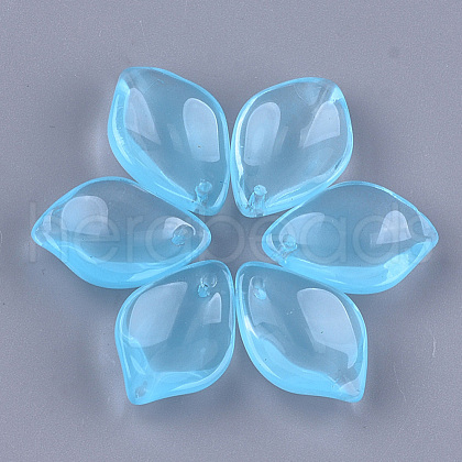 Transparent Spray Painted Glass Pendants GLAA-S183-13C-1