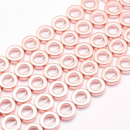 Electroplate Non-magnetic Synthetic Hematite Beads Strands G-L485-24-RG-1
