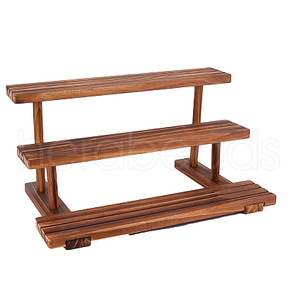 3-Tier Wooden Jewelry Organizer Display Risers ODIS-WH0058-18A-1