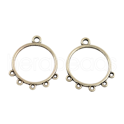 Tibetan Style Alloy Ring Chandelier Components Links TIBE-3818-AS-LF-1