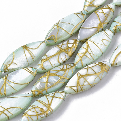 Drawbench Freshwater Shell Beads Strands SHEL-T014-008B-03-1