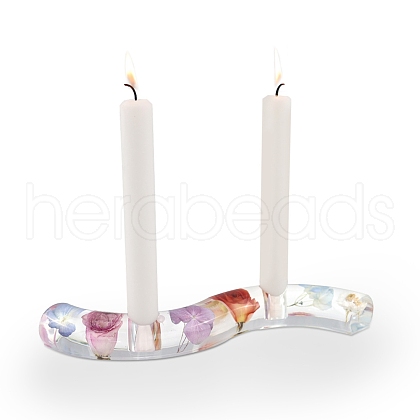 DIY Wavy Line S Shape Candlestick Silicone Molds DIY-E040-01-1