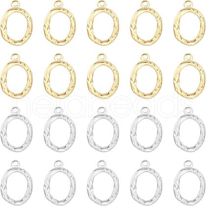 Unicraftale 20Pcs 2 Colors PVD Vacuum Plating  304 Stainless Steel Pendants STAS-UN0036-76-1