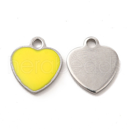 304 Stainless Steel Enamel Pendants STAS-M308-16P-01-1