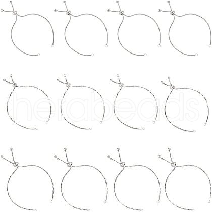 Unicraftale 12Pcs 3 Style Adjustable 304 Stainless Steel Bracelet Making MAK-UN0001-32-1
