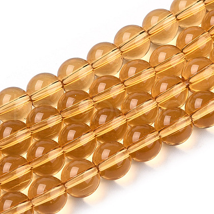 Transparent Glass Beads Strands GLAA-T032-T8mm-08-1