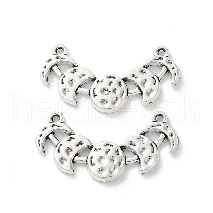 Moon Phase Tibetan Style Alloy Pendants TIBE-B002-01AS-1