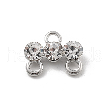 Brass Micro Pave Clear Cubic Zirconia Chandelier Components Link KK-D283-11P-1
