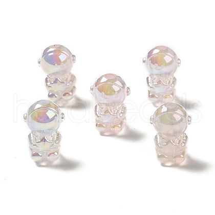 UV Plating Rainbow Iridescent Acrylic Beads PACR-M002-06D-1
