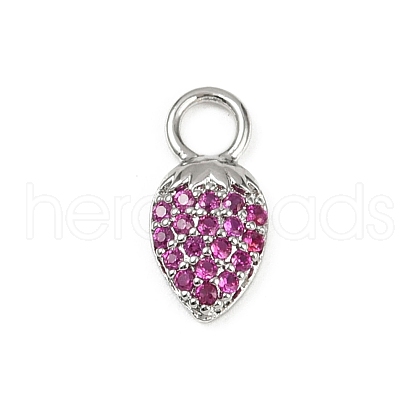 Brass Micro Pave Cubic Zirconia Pendants KK-M322-48P-02-1