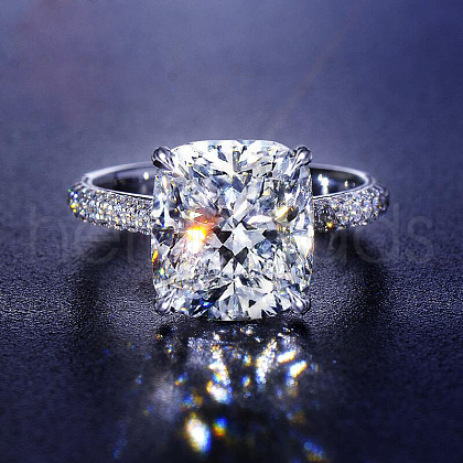 Brass Crystal Rhinestone Finger Rings for Women WGCDF56-02-1