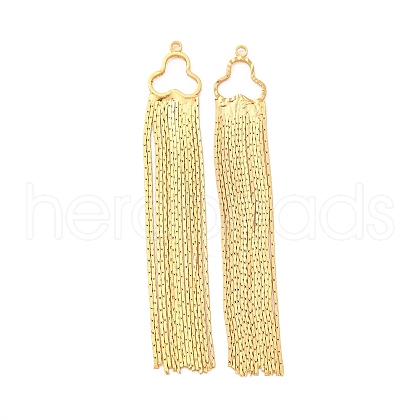 Brass Tassel Big Pendants KK-F898-22C-G-1