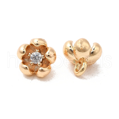 Brass & Cubic Zirconia Pendants KK-Q773-16G-04-1
