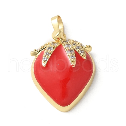 Brass Micro Pave Cubic Zirconia Pendants X-KK-P290-62G-1