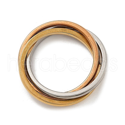 201 Stainless Steel Trinity Interlocking Ring Finger Rings FS-WG6776A-02-1