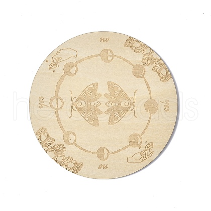 Wooden Carved Cup Mats AJEW-L089-01B-06-1