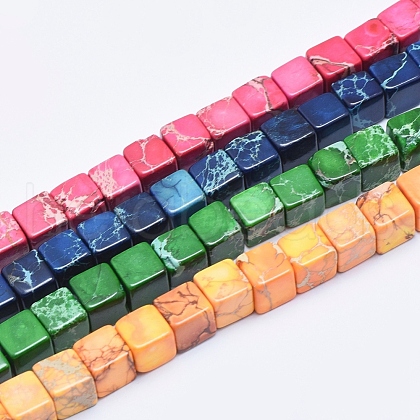 Natural Imperial Jasper Beads Strands G-A175A-6mm-1