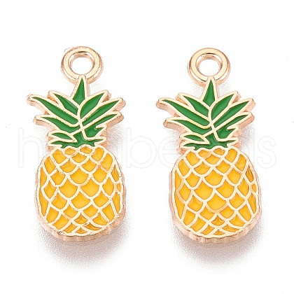 Fruit Alloy Enamel Pendants ENAM-T022-32B-1