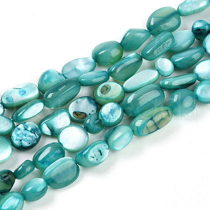 Natural White Shell Beads Strands SHEL-N036-21C-1