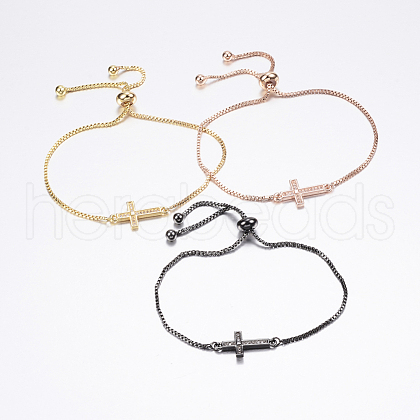 Adjustable Brass Bolo Bracelets BJEW-P200-11-1