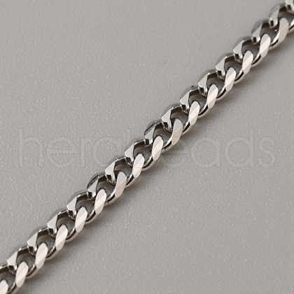 304 Stainless Steel Cuban Link Chains FIND-TAC0010-33-1