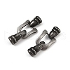 304 Stainless Steel Hook Clasps STAS-C127-02AS-1
