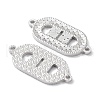 Rhodium Plated 925 Sterling Silver Connector Charms STER-C003-24P-2