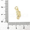 Brass Micro Pave Cubic Zirconia Charms ZIRC-I356-13G-03-3