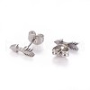 Tarnish Resistant 304 Stainless Steel Stud Earrings EJEW-F227-13P-2